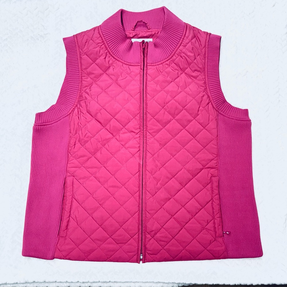 Pendleton Quilted Vest Rose Pink Size Large
